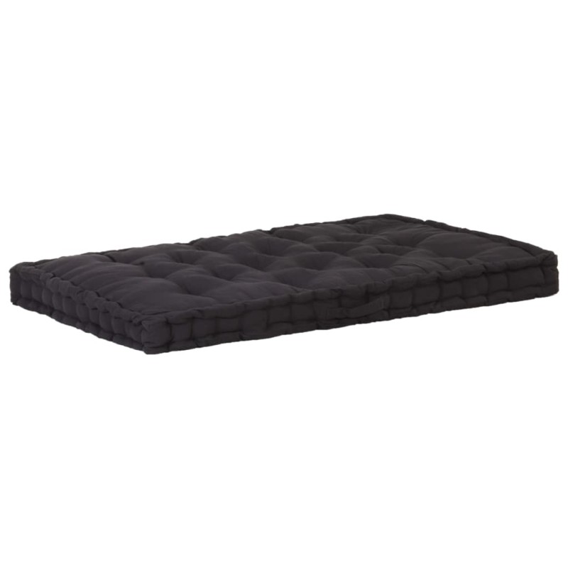 vidaXL Cojín para palés algodón negro 120x80x10 cm vidaXL Cojín para palés algodón negro 120x80x10 cm
