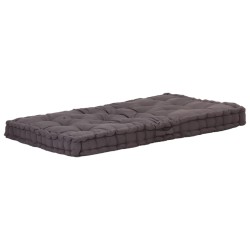 vidaXL Cojín para palés algodón gris antracita 120x80x10 cm 