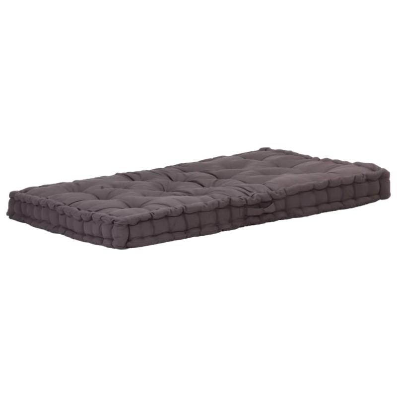 vidaXL Cojín para palés algodón gris antracita 120x80x10 cm vidaXL Cojín para palés algodón gris antracita 120x80x10 cm