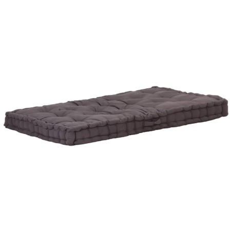vidaXL Cojín para palés algodón gris antracita 120x80x10 cm 