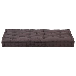 vidaXL Cojín para palés algodón gris antracita 120x80x10 cm 