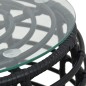 vidaXL Set de mesa y sillas de jardín 3 piezas ratán sintético negro vidaXL Set de mesa y sillas de jardín 3 piezas ratán sintético negro