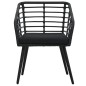 vidaXL Set de mesa y sillas de jardín 3 piezas ratán sintético negro vidaXL Set de mesa y sillas de jardín 3 piezas ratán sintético negro