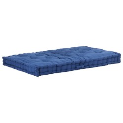 vidaXL Cojín para palés algodón azul claro 120x80x10 cm 