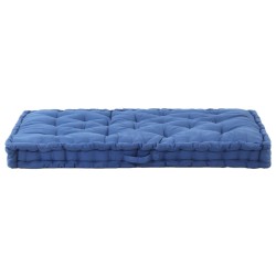 vidaXL Cojín para palés algodón azul claro 120x80x10 cm 