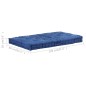 vidaXL Cojín para palés algodón azul claro 120x80x10 cm vidaXL Cojín para palés algodón azul claro 120x80x10 cm