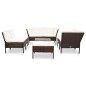 vidaXL Set muebles de jardín 8 piezas y cojines ratán sintético marrón vidaXL Set muebles de jardín 8 piezas y cojines ratán sintético marrón