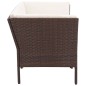 vidaXL Set muebles de jardín 8 piezas y cojines ratán sintético marrón vidaXL Set muebles de jardín 8 piezas y cojines ratán sintético marrón