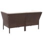 vidaXL Set muebles de jardín 8 piezas y cojines ratán sintético marrón vidaXL Set muebles de jardín 8 piezas y cojines ratán sintético marrón