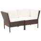 vidaXL Set muebles de jardín 6 piezas y cojines ratán sintético marrón vidaXL Set muebles de jardín 6 piezas y cojines ratán sintético marrón