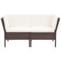 vidaXL Set muebles de jardín 6 piezas y cojines ratán sintético marrón