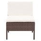 vidaXL Set muebles de jardín 6 piezas y cojines ratán sintético marrón