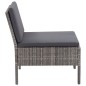 vidaXL Set de muebles de jardín 3 pzas y cojines ratán sintético gris vidaXL Set de muebles de jardín 3 pzas y cojines ratán sintético gris