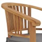 vidaXL Sillas de jardín con cojines 2 unidades madera maciza de teca vidaXL Sillas de jardín con cojines 2 unidades madera maciza de teca