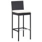 vidaXL Set muebles bar jardín 7 piezas y cojines ratán sintético negro vidaXL Set muebles bar jardín 7 piezas y cojines ratán sintético negro