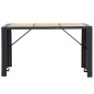 vidaXL Set muebles bar jardín 7 piezas y cojines ratán sintético negro vidaXL Set muebles bar jardín 7 piezas y cojines ratán sintético negro