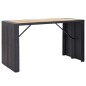 vidaXL Set muebles bar jardín 7 piezas y cojines ratán sintético negro vidaXL Set muebles bar jardín 7 piezas y cojines ratán sintético negro