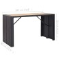 vidaXL Set muebles bar jardín 7 piezas y cojines ratán sintético negro vidaXL Set muebles bar jardín 7 piezas y cojines ratán sintético negro