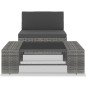 vidaXL Juego de muebles de jardín 2 piezas ratán sintético gris vidaXL Juego de muebles de jardín 2 piezas ratán sintético gris