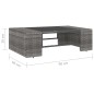 vidaXL Juego de muebles de jardín 2 piezas ratán sintético gris vidaXL Juego de muebles de jardín 2 piezas ratán sintético gris