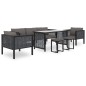 vidaXL Muebles jardín 8 pzas y cojines ratán sintético gris antracita vidaXL Muebles jardín 8 pzas y cojines ratán sintético gris antracita