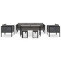 vidaXL Muebles jardín 8 pzas y cojines ratán sintético gris antracita vidaXL Muebles jardín 8 pzas y cojines ratán sintético gris antracita