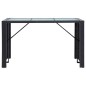 vidaXL Mesa y sillas bar jardín 7 pzas y cojines ratán sintético negro vidaXL Mesa y sillas bar jardín 7 pzas y cojines ratán sintético negro