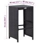 vidaXL Mesa y sillas bar jardín 7 pzas y cojines ratán sintético negro vidaXL Mesa y sillas bar jardín 7 pzas y cojines ratán sintético negro