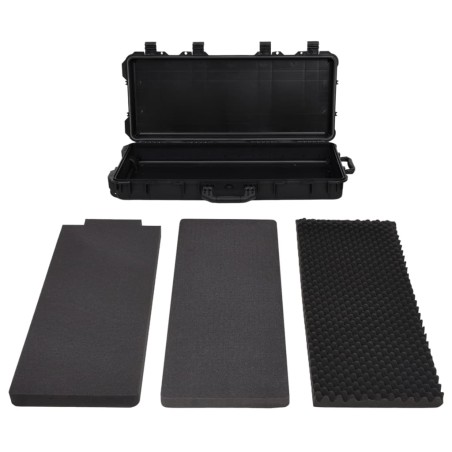 vidaXL Maletín de vuelo con ruedas PP negro 96x42x16 cm