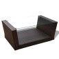 vidaXL Set muebles de jardín 4 piezas y cojines ratán sintético marrón vidaXL Set muebles de jardín 4 piezas y cojines ratán sintético marrón