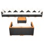 vidaXL Set de muebles de jardín 9 pzas y cojines ratán sintético negro vidaXL Set de muebles de jardín 9 pzas y cojines ratán sintético negro