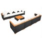 vidaXL Set de muebles de jardín 9 pzas y cojines ratán sintético negro vidaXL Set de muebles de jardín 9 pzas y cojines ratán sintético negro