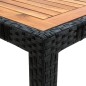 vidaXL Set comedor jardín 9 piezas ratán sintético y madera acacia negro vidaXL Set comedor jardín 9 piezas ratán sintético y madera acacia negro