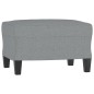vidaXL Sofá de 3 plazas con taburete de tela gris claro 180 cm vidaXL Sofá de 3 plazas con taburete de tela gris claro 180 cm