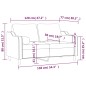 vidaXL Sofá de 2 plazas con cojines tela gris oscuro 120 cm vidaXL Sofá de 2 plazas con cojines tela gris oscuro 120 cm