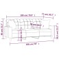vidaXL Sofá de 3 plazas con cojines cuero sintético gris 180 cm vidaXL Sofá de 3 plazas con cojines cuero sintético gris 180 cm