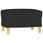 vidaXL Sillón con taburete tela negro 60 cm vidaXL Sillón con taburete tela negro 60 cm