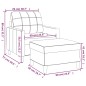 vidaXL Sillón con taburete tela negro 60 cm vidaXL Sillón con taburete tela negro 60 cm