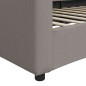 vidaXL Sofá cama tela gris taupe 80x200 cm vidaXL Sofá cama tela gris taupe 80x200 cm