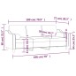 vidaXL Sofá de 3 plazas con cojines tela rojo tinto 180 cm vidaXL Sofá de 3 plazas con cojines tela rojo tinto 180 cm