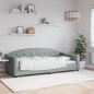 vidaXL Sofá cama tela gris claro 90x200 cm vidaXL Sofá cama tela gris claro 90x200 cm