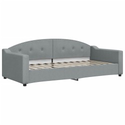 vidaXL Sofá cama tela gris claro 90x200 cm