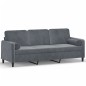 vidaXL Sofá de 3 plazas con cojines terciopelo gris oscuro 180 cm vidaXL Sofá de 3 plazas con cojines terciopelo gris oscuro 180 cm