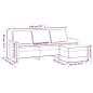 vidaXL Sofá de 3 plazas con taburete de terciopelo gris oscuro 180 cm vidaXL Sofá de 3 plazas con taburete de terciopelo gris oscuro 180 cm