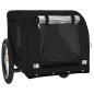 vidaXL Remolque de bicicleta mascotas hierro tela Oxford negro vidaXL Remolque de bicicleta mascotas hierro tela Oxford negro