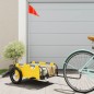 vidaXL Remolque para bicicletas hierro y tela Oxford amarillo vidaXL Remolque para bicicletas hierro y tela Oxford amarillo