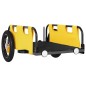 vidaXL Remolque para bicicletas hierro y tela Oxford amarillo vidaXL Remolque para bicicletas hierro y tela Oxford amarillo