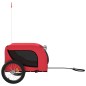 vidaXL Remolque de bicicleta mascotas hierro tela Oxford rojo negro