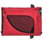 vidaXL Remolque de bicicleta mascotas hierro tela Oxford rojo negro