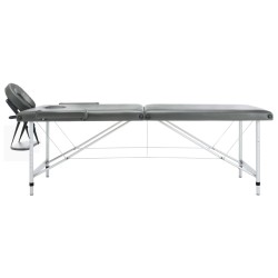 vidaXL Camilla de masaje 2 zonas marco aluminio antracita 186x68 cm